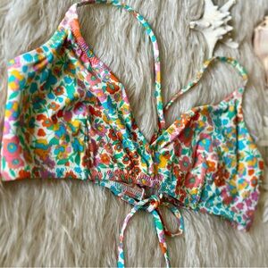 J. Crew Floral Swim Coverup Top